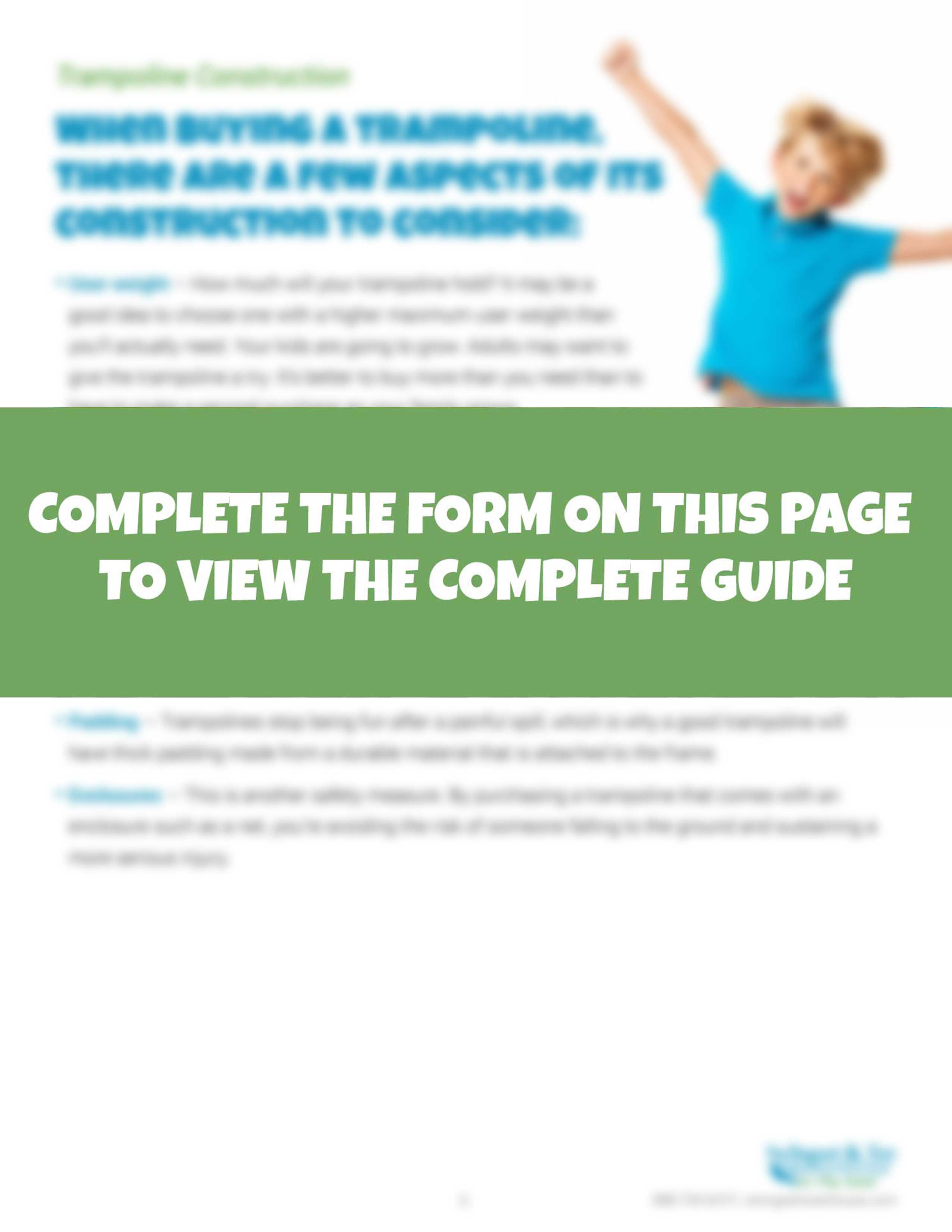 The Parents Guide to Buying TrampolinesThe Parents Guide To Trampolines